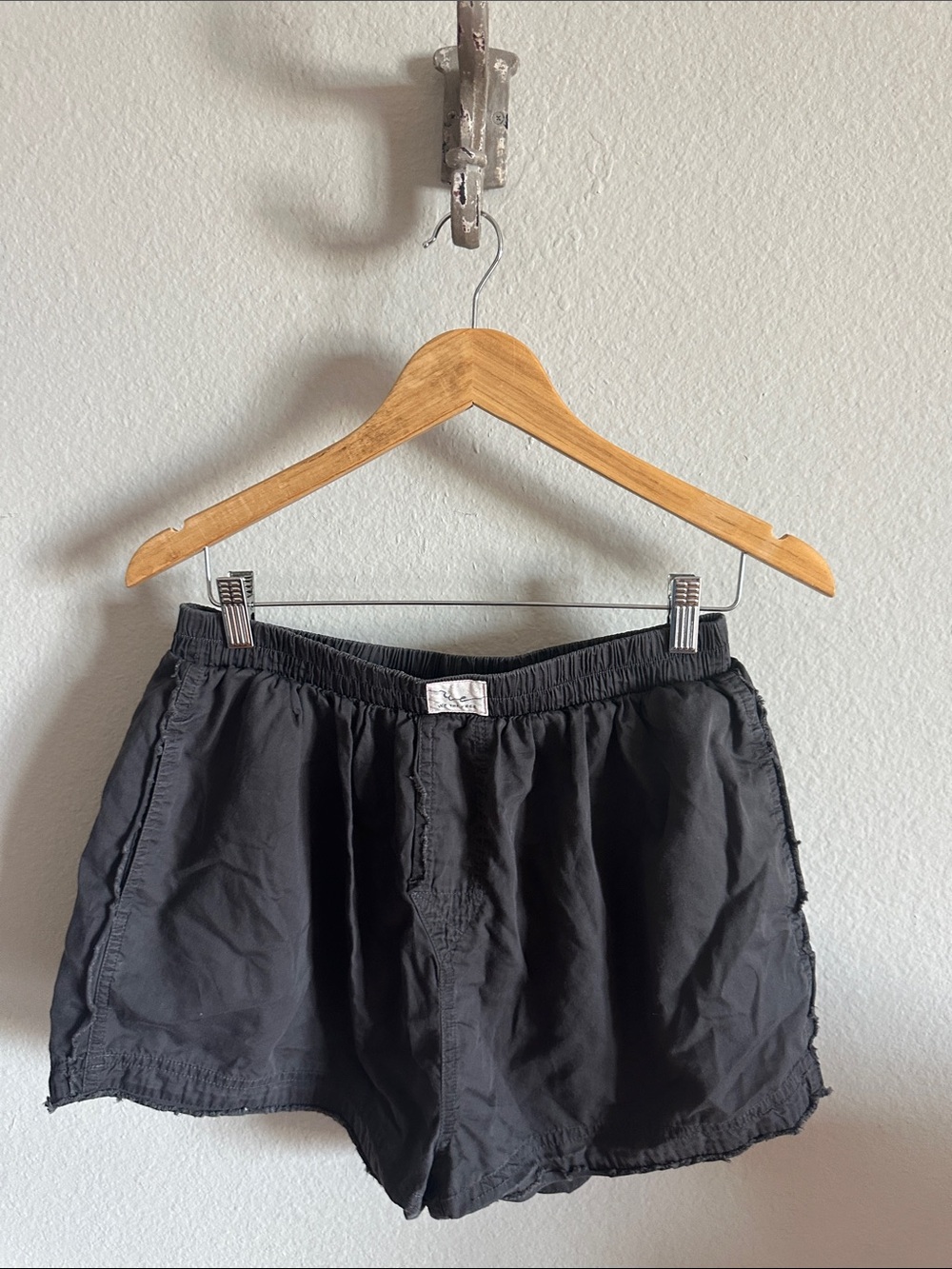 Free People Intimately Day to Day Boxer Shorts Washed Black - Picture 5 of 9